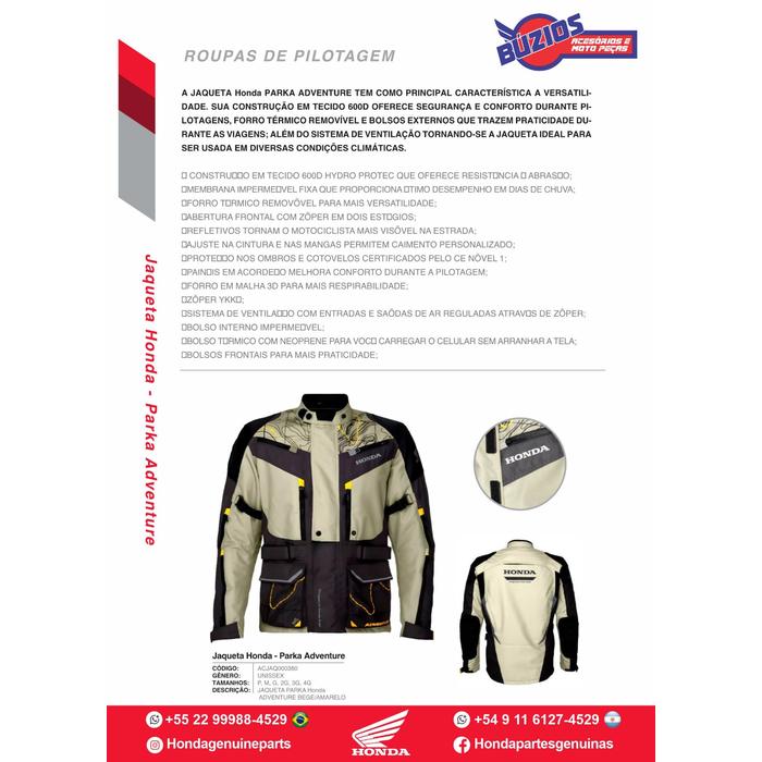 ACJAQ000380 Jaqueta Honda - Parka Adventure